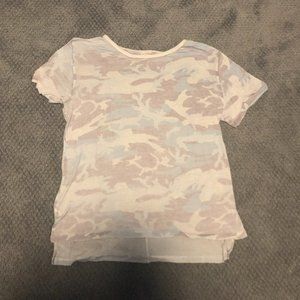 Free People Purple Camo Top